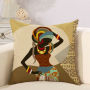 African Tribal Women Print Throw Pillow Cases Waist Cushion Covers Home Decor,Lounge Printed Cushion Cover/