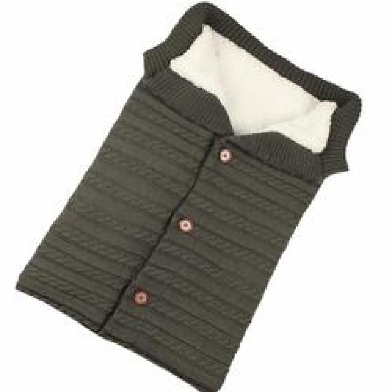 Baby Winter Warm Sleeping Bag Infant Button Knit Swaddle,Wrap Swaddling  Blanket baby Sleeping Bag#