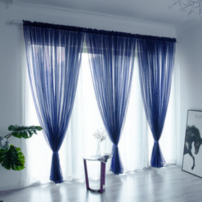 Textile 100% Polyester red sheer voile window curtain shaoxing