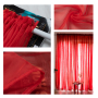 Textile 100% Polyester red sheer voile window curtain shaoxing