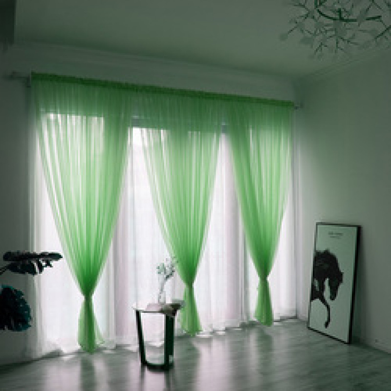Textile 100% Polyester red sheer voile window curtain shaoxing