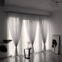 Textile 100% Polyester red sheer voile window curtain shaoxing