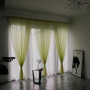 Textile 100% Polyester red sheer voile window curtain shaoxing