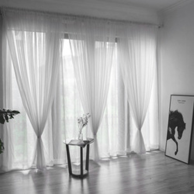 Textile 100% Polyester red sheer voile window curtain shaoxing