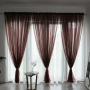 Textile 100% Polyester red sheer voile window curtain shaoxing