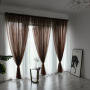 Textile 100% Polyester red sheer voile window curtain shaoxing