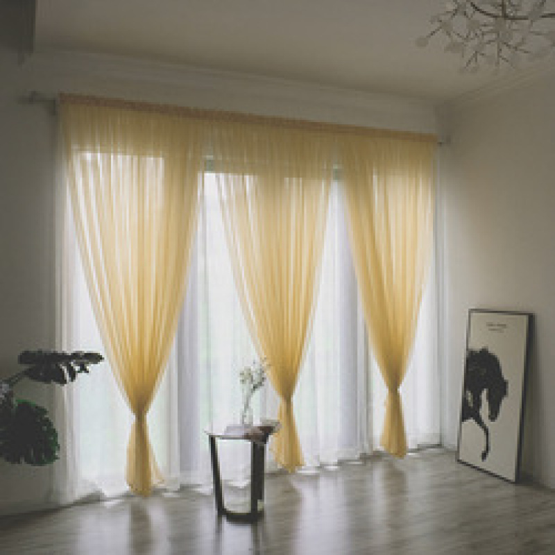 Textile 100% Polyester red sheer voile window curtain shaoxing