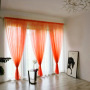 Textile 100% Polyester red sheer voile window curtain shaoxing