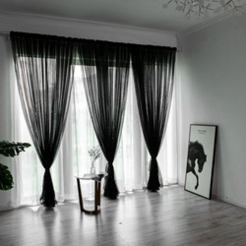 Textile 100% Polyester red sheer voile window curtain shaoxing