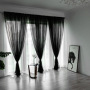 Textile 100% Polyester red sheer voile window curtain shaoxing