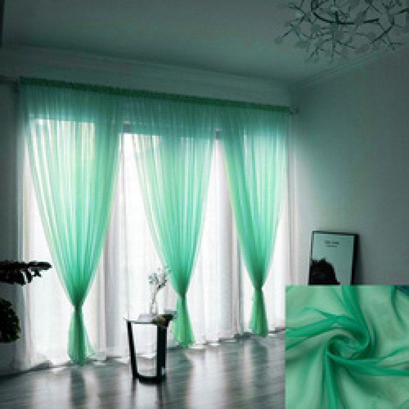 Textile 100% Polyester red sheer voile window curtain shaoxing