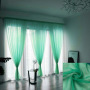 Textile 100% Polyester red sheer voile window curtain shaoxing