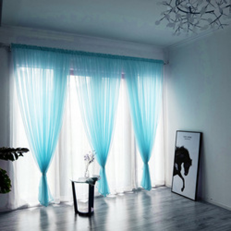Textile 100% Polyester red sheer voile window curtain shaoxing