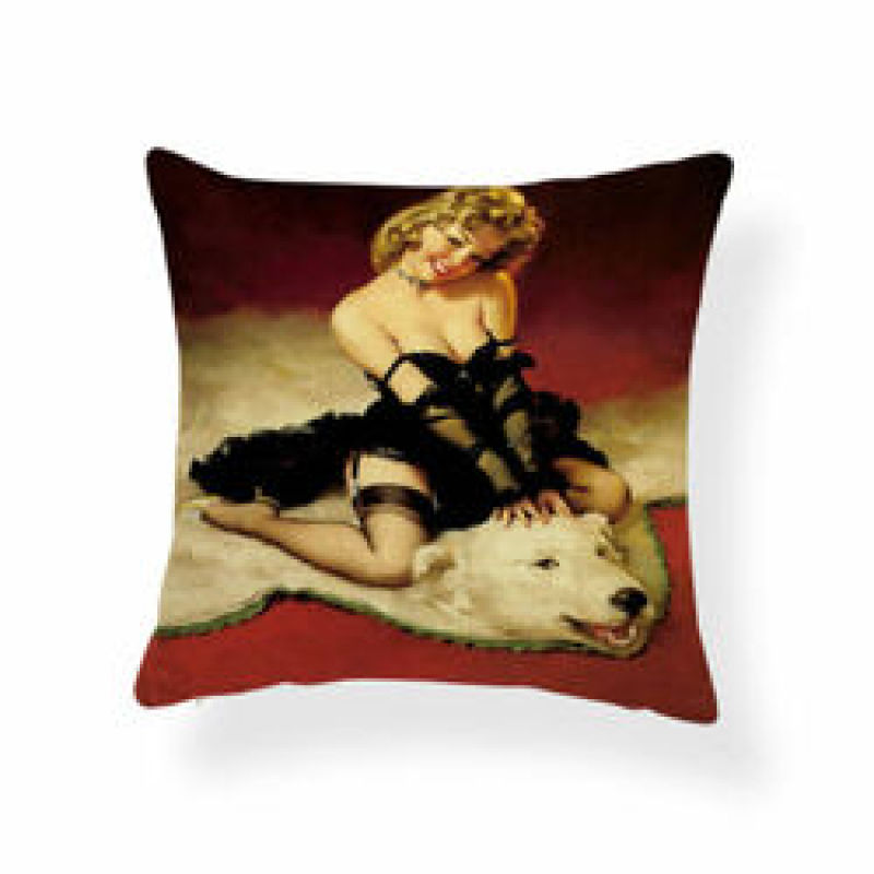 Character Girl Cartoon Cushion Cover Sexy Cactus Cowboy Pillow Case Western,Bolster Latest Design Cushion Cover/