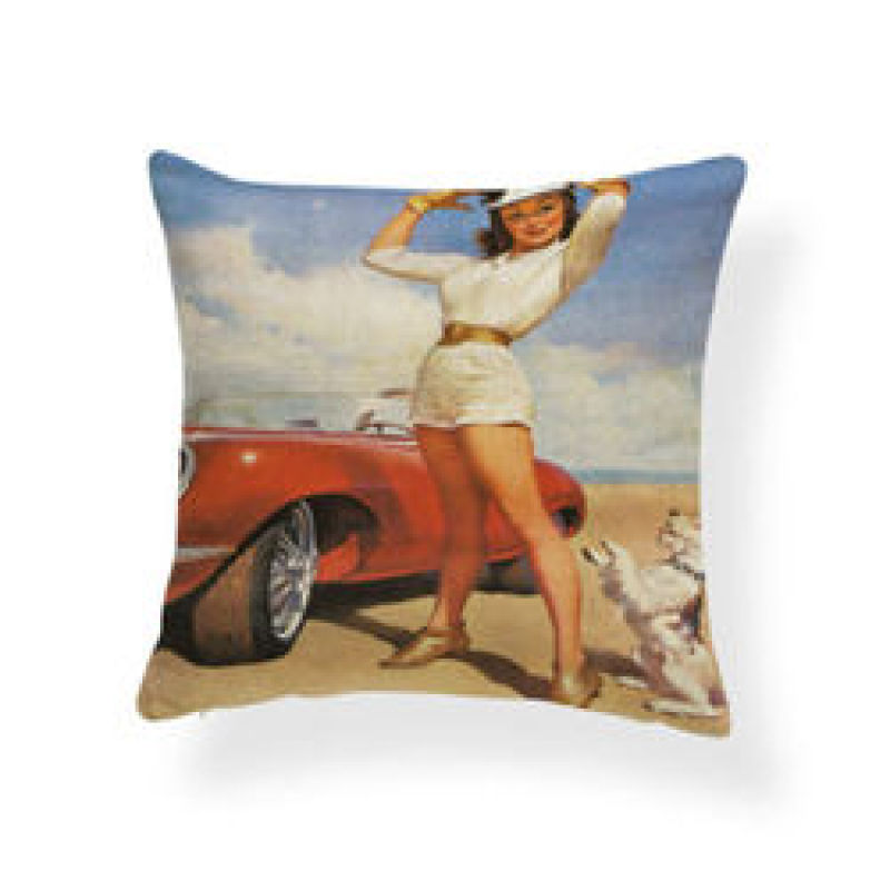 Character Girl Cartoon Cushion Cover Sexy Cactus Cowboy Pillow Case Western,Bolster Latest Design Cushion Cover/