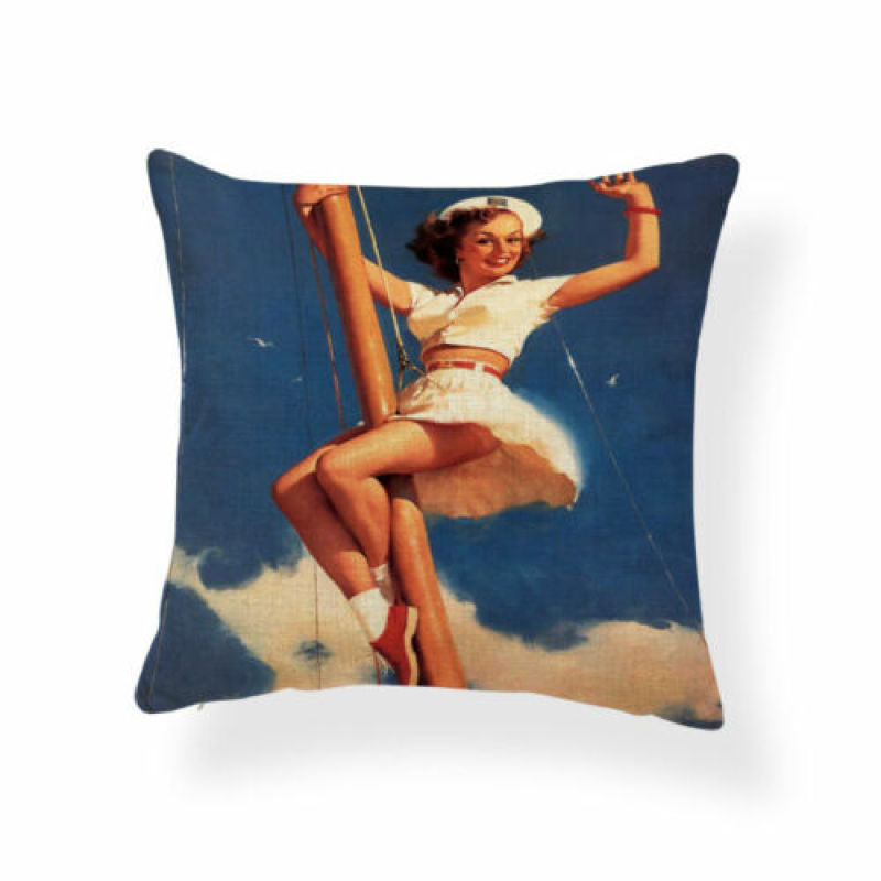 Character Girl Cartoon Cushion Cover Sexy Cactus Cowboy Pillow Case Western,Bolster Latest Design Cushion Cover/