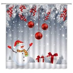 Wholesale Bathroom Curtains Shower, Popular Kids Christmas Truck Shower Curtain#