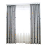 Hot selling Solid color 100%high shading curtain for living room ,100% Blackout double layer curtain  living room