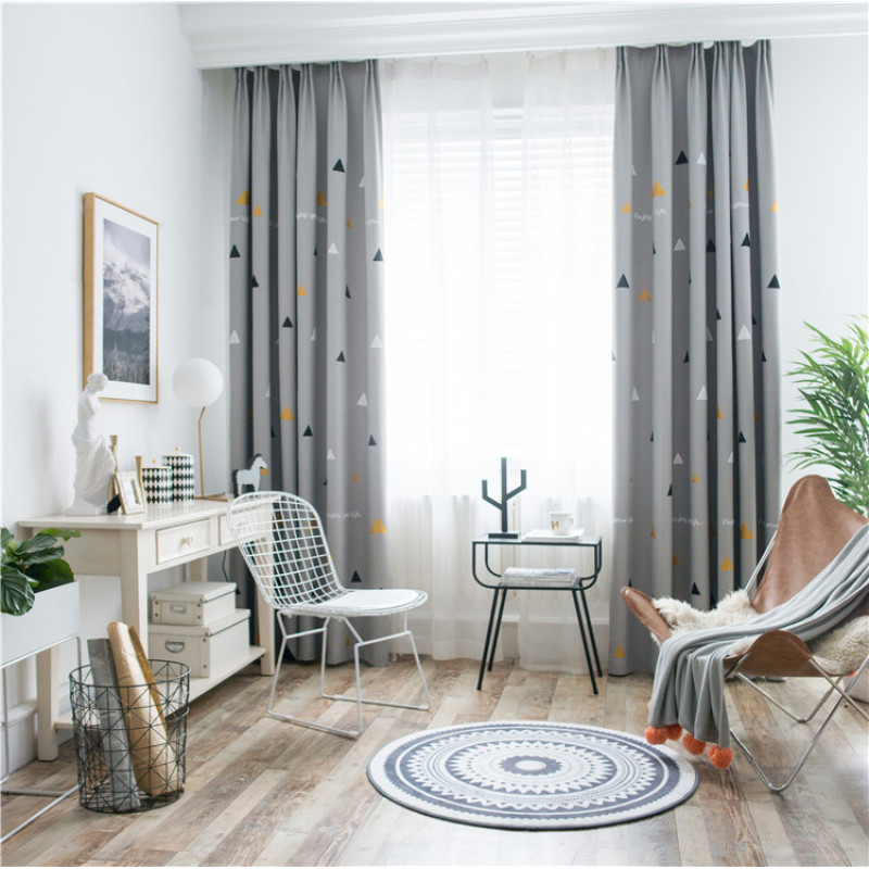 Hot selling Solid color 100%high shading curtain for living room ,100% Blackout double layer curtain  living room