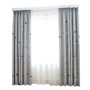 Hot selling Solid color 100%high shading curtain for living room ,100% Blackout double layer curtain  living room