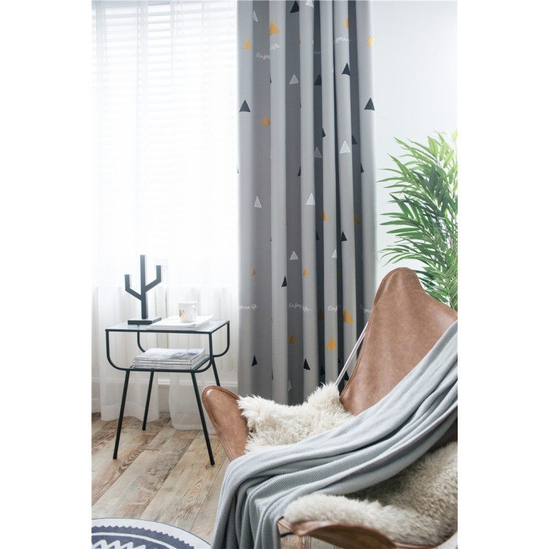 Hot selling Solid color 100%high shading curtain for living room ,100% Blackout double layer curtain  living room