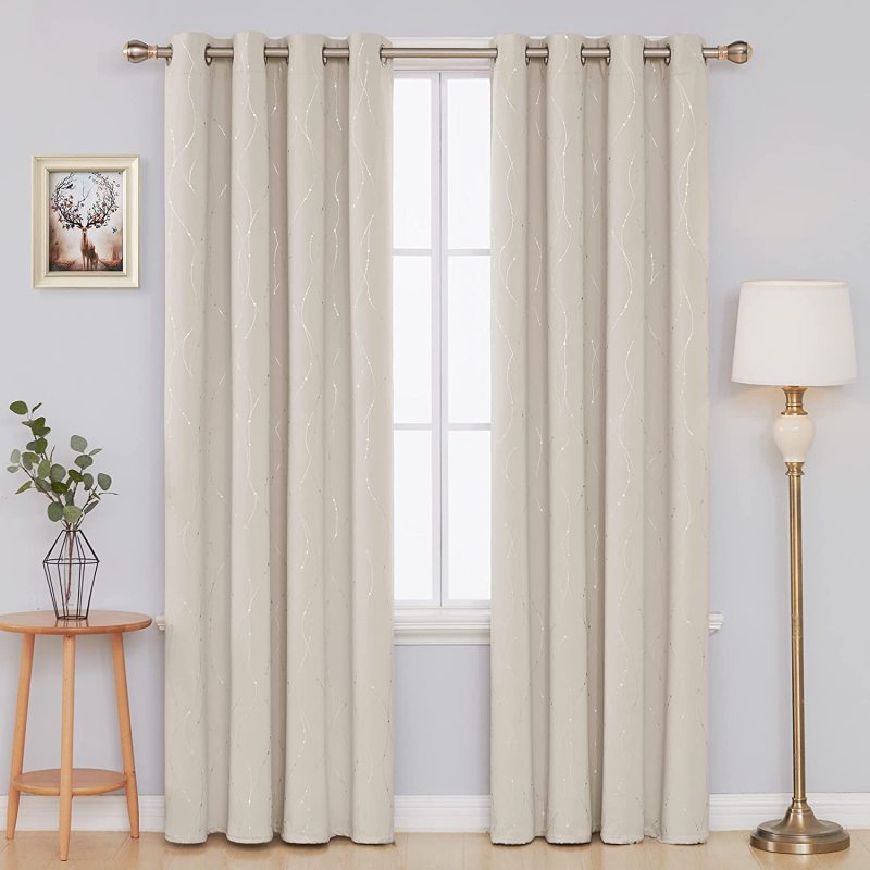 2021 hot products Blackout Curtains, Hot silver Blackout Curtains for Bedroom#