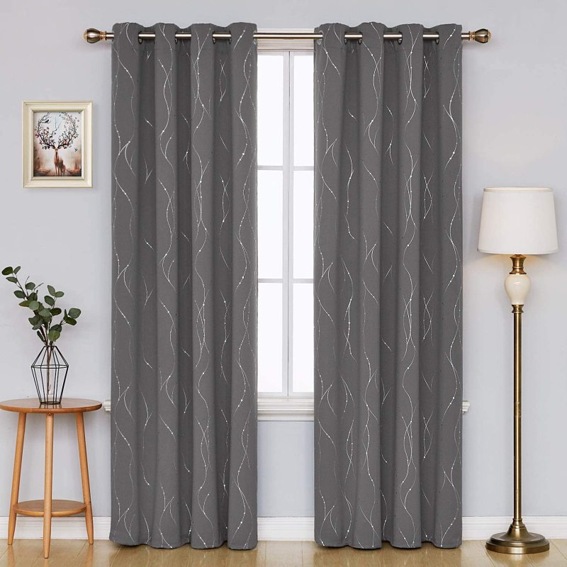2021 hot products Blackout Curtains, Hot silver Blackout Curtains for Bedroom#