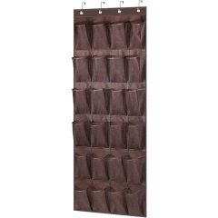 Saving Space Hanging Shoe Holder For Maximizing Shoe Storage Over Door Hanging Organizer With 24 Clear Pockets And 4 Hooks