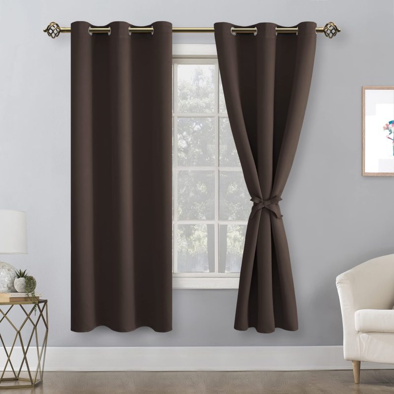 Brown black hotel home curtain blackout curtains 300cm wide width plain blackout fabric for fire proof blackout curtain