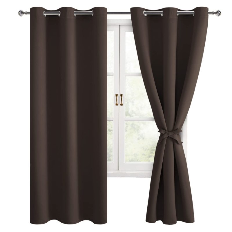 Brown black hotel home curtain blackout curtains 300cm wide width plain blackout fabric for fire proof blackout curtain