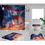 Wholesale Designer Shower Curtains And Rug Set, Popular Puerto Rico Shower Curtains#