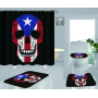 Wholesale Designer Shower Curtains And Rug Set, Popular Puerto Rico Shower Curtains#