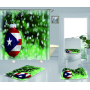 Wholesale Designer Shower Curtains And Rug Set, Popular Puerto Rico Shower Curtains#