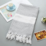 High Quality Turkish Beach Towel, Soft Cotton Polyester Beach Towels for Travel with Tassel#
