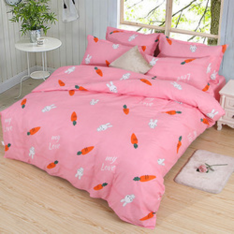4 Piece Suit Bedding Set Baby Bedsheet, 1.2M 1.8M Cartoon Skin-Friendly Bedding Sets/
