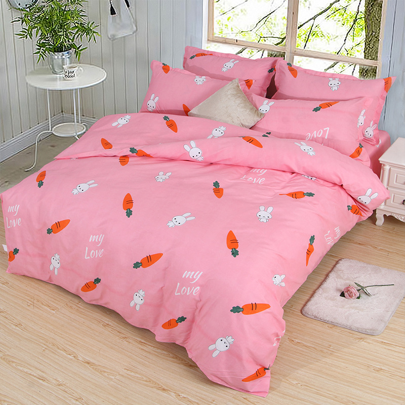 4 Piece Suit Bedding Set Baby Bedsheet, 1.2M 1.8M Cartoon Skin-Friendly Bedding Sets/