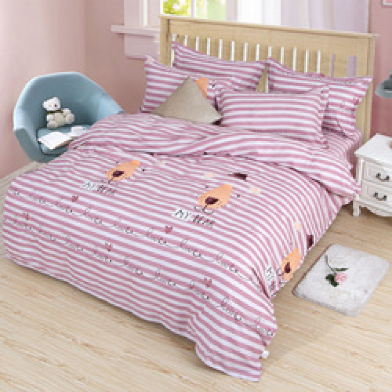 4 Piece Suit Bedding Set Baby Bedsheet, 1.2M 1.8M Cartoon Skin-Friendly Bedding Sets/