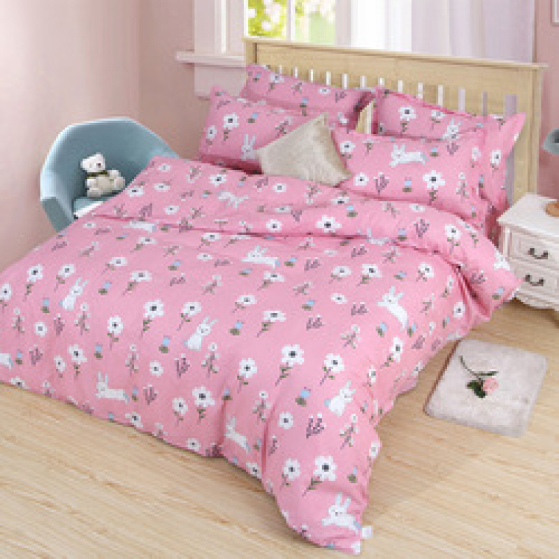 4 Piece Suit Bedding Set Baby Bedsheet, 1.2M 1.8M Cartoon Skin-Friendly Bedding Sets/