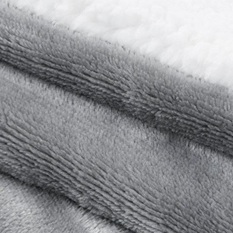 Two-Sided Living Sherpa Blankets, Extra Thick Warm Sofa Blanket / Couch Blanket Made Of Sherpa And Fleece /