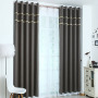 Solid color faux linen wholesale european curtain fabric bedroom curtain and drapes