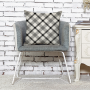 Hot Sale Linen Cotton Cushion Cover, Black White Plaid Cushion Covers Decorative Home/