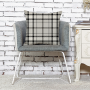 Hot Sale Linen Cotton Cushion Cover, Black White Plaid Cushion Covers Decorative Home/