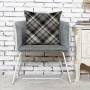 Hot Sale Linen Cotton Cushion Cover, Black White Plaid Cushion Covers Decorative Home/