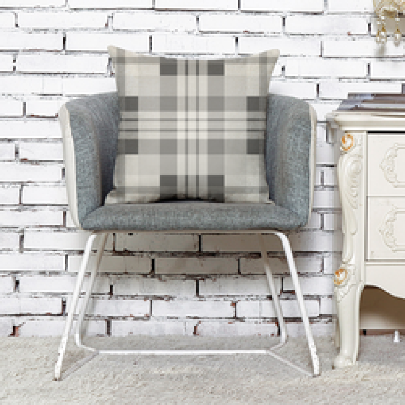 Hot Sale Linen Cotton Cushion Cover, Black White Plaid Cushion Covers Decorative Home/