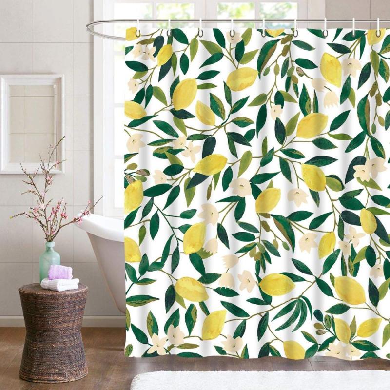 Orange Pattern Print Shower Curtain Bathroom, Cortinas De Ducha/Kid Shower Curtain