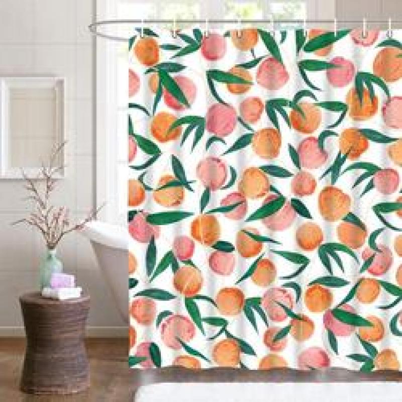 Orange Pattern Print Shower Curtain Bathroom, Cortinas De Ducha/Kid Shower Curtain