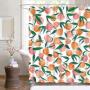 Orange Pattern Print Shower Curtain Bathroom, Cortinas De Ducha/Kid Shower Curtain