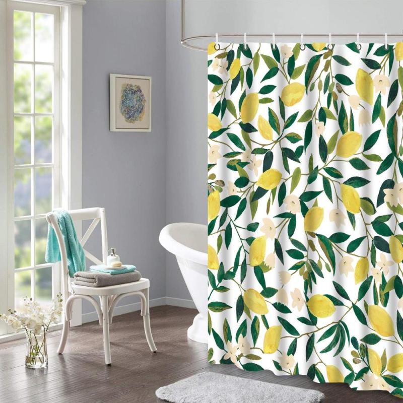 Orange Pattern Print Shower Curtain Bathroom, Cortinas De Ducha/Kid Shower Curtain