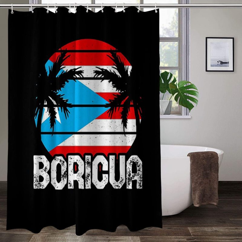 2022 Heavyweight Shower Curtain With Hooks, Designers Waterproof Customized Shower Curtains Set Bathroom