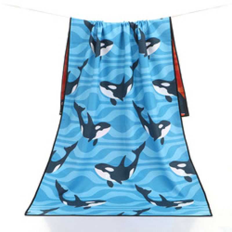 OEM Waffle Microfiber Beach Towel, Super Soft Sand Free Printing Beach Towel #